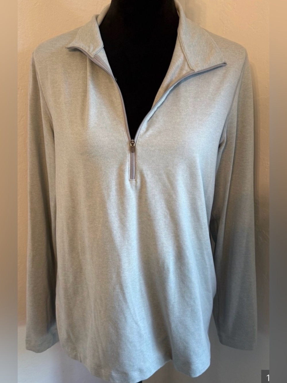 Women’s Lululemon Light Gray Quarter-Zip Sweater (Size 12)